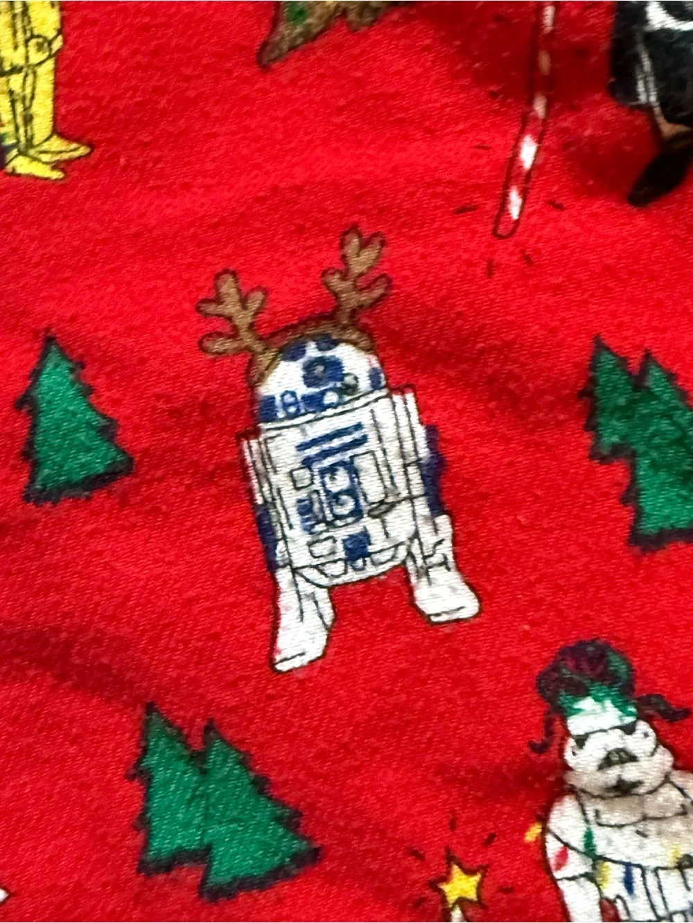 Hanna Andersson Adult Star Wars Holiday Flannel Pajama Set Red XXS Pants & Shirt